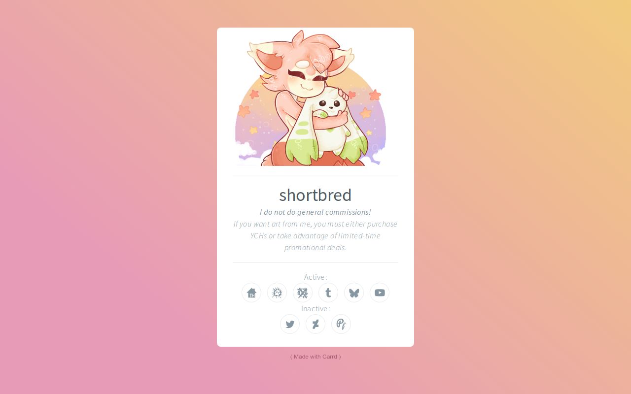Carrd profile picture for @bred